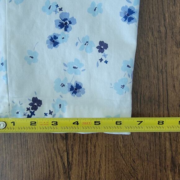 Gap Khakis Floral Capri Crop Pants Womens 12 Regular Slim City Preppy Feminine - Picture 11 of 16